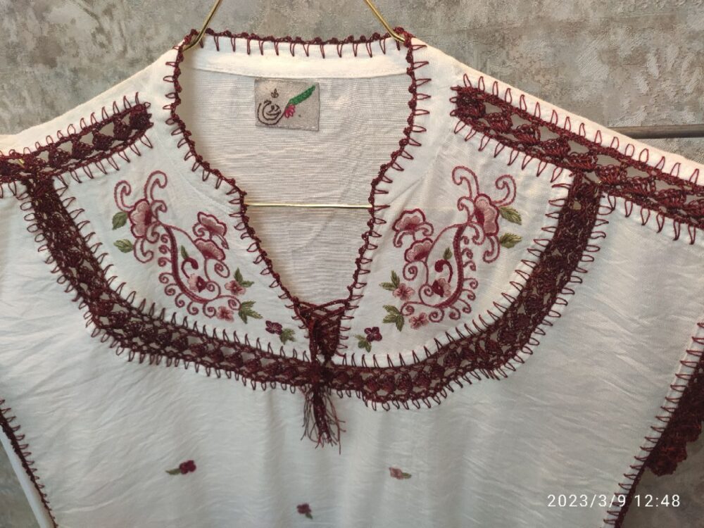 مدل عقیق سفید با گلدوزی بته جقه - تصویر 5