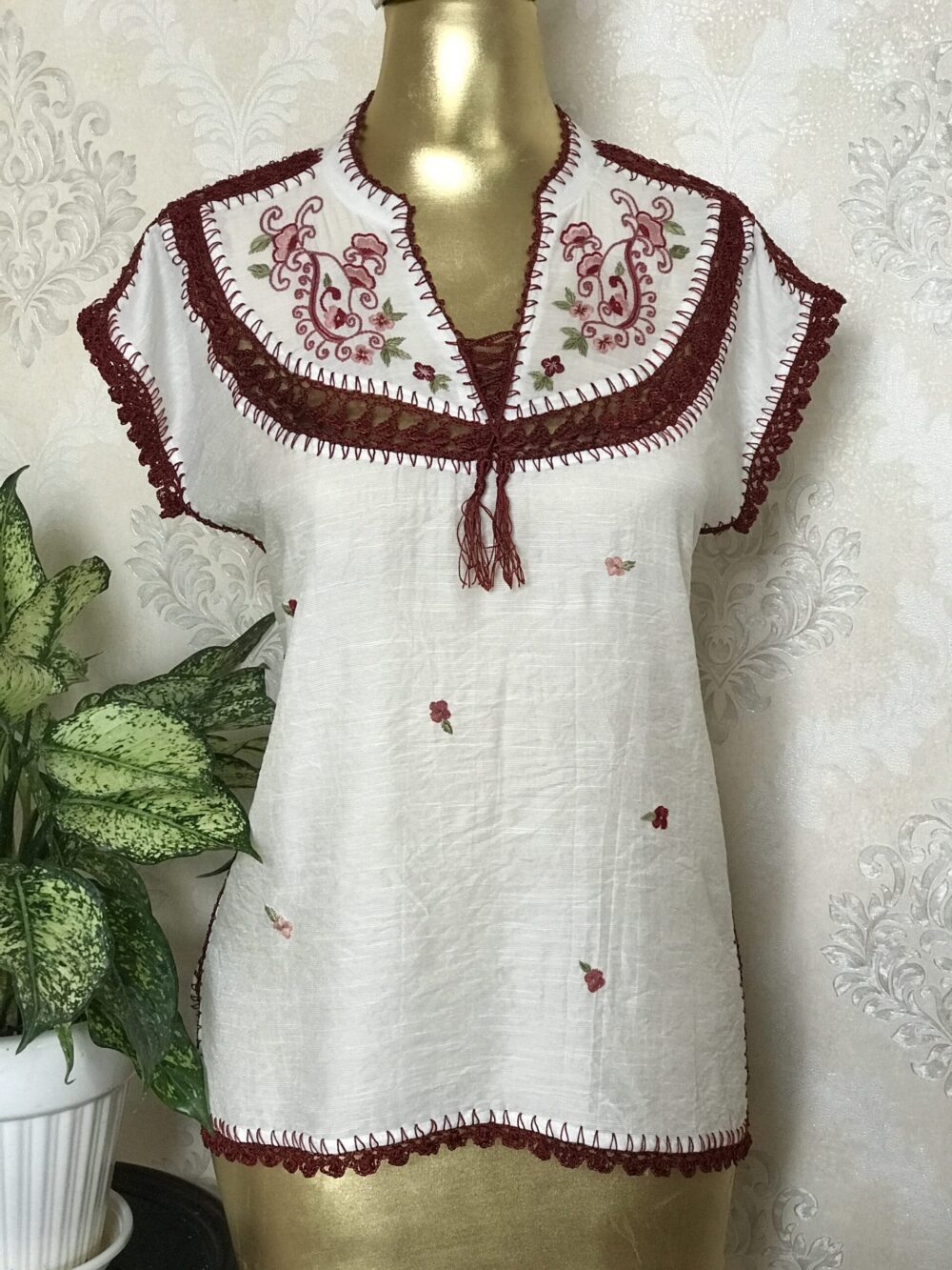 مدل عقیق سفید با گلدوزی بته جقه - تصویر 2