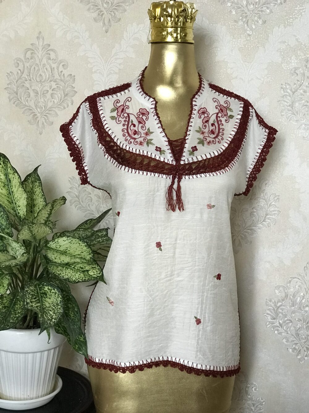 مدل عقیق سفید با گلدوزی بته جقه - تصویر 6