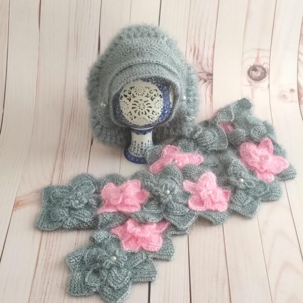 شال و کلاه قلاب بافی